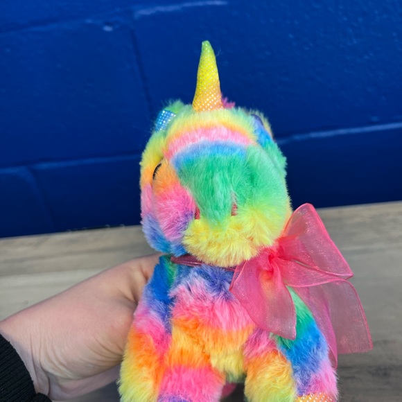 Multicolor Rainbow International Unicorn Plush Stuffed Animal Toy 8" - Picture 7 of 11